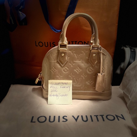 Louis Vuitton Handbags - Louis Vuitton Gold Vernis Alma BB mini 2way NIB MPN: M50567 ❌❌SOLD❌❌